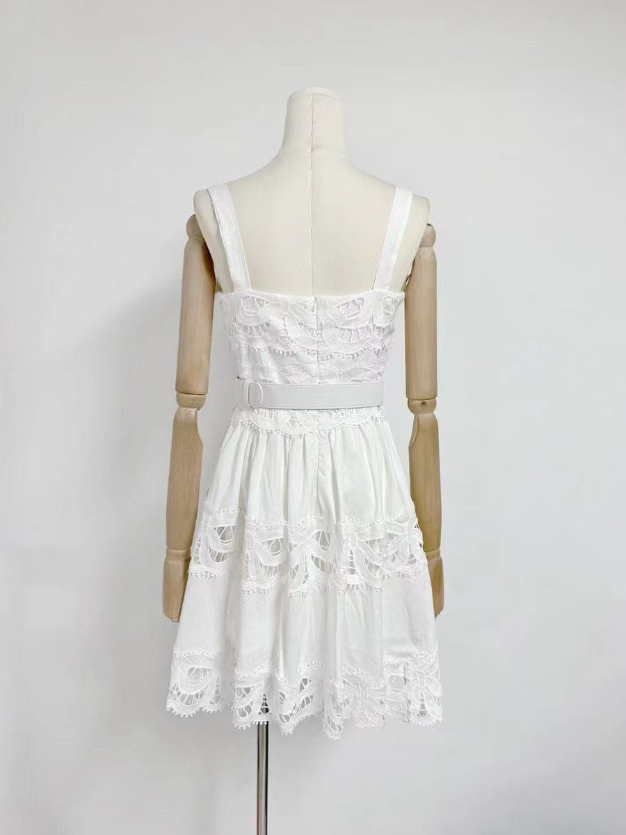 Ivory Bloom Eyelet Dress