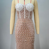 Pearl Elegance Corset Gown