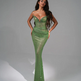 Emerald Seduction Mesh Gown