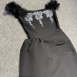 Feather Jewel Gown