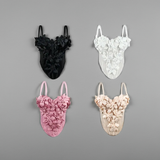 3D Floral Sculpted Corset Bodysuit