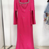 Fuchsia Cape Gown
