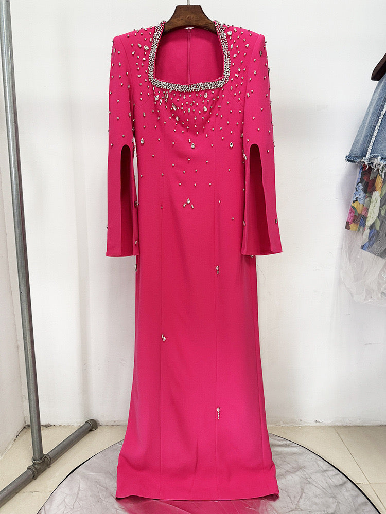 Fuchsia Cape Gown