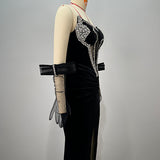 Illusion Mesh Gown