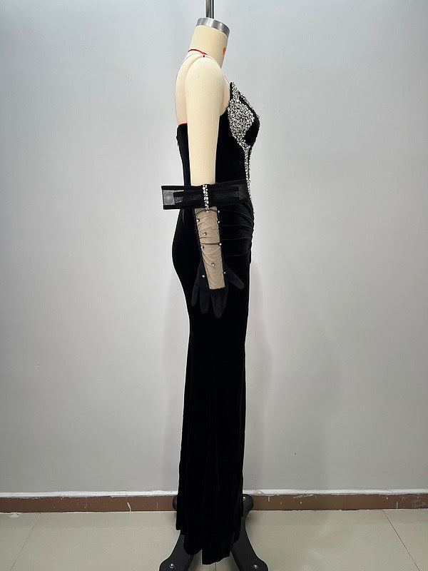 Illusion Mesh Gown