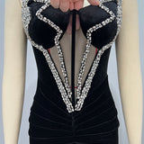 Illusion Mesh Gown