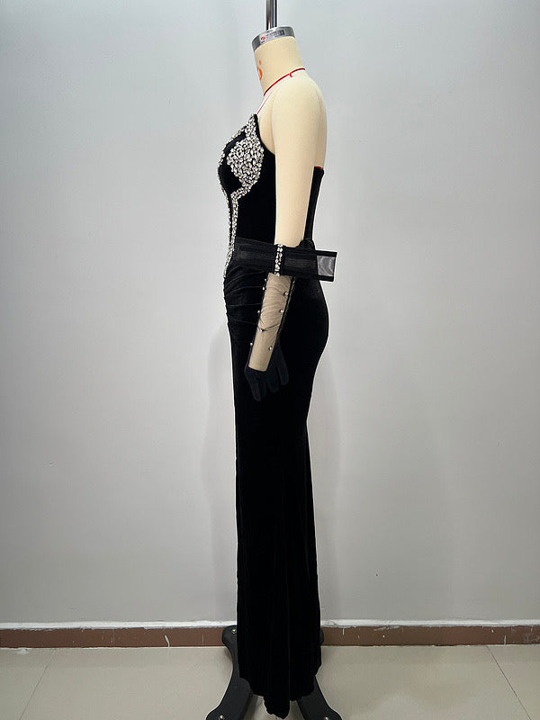 Illusion Mesh Gown