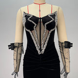 Illusion Mesh Gown