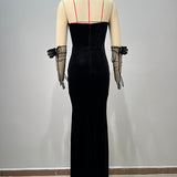 Illusion Mesh Gown