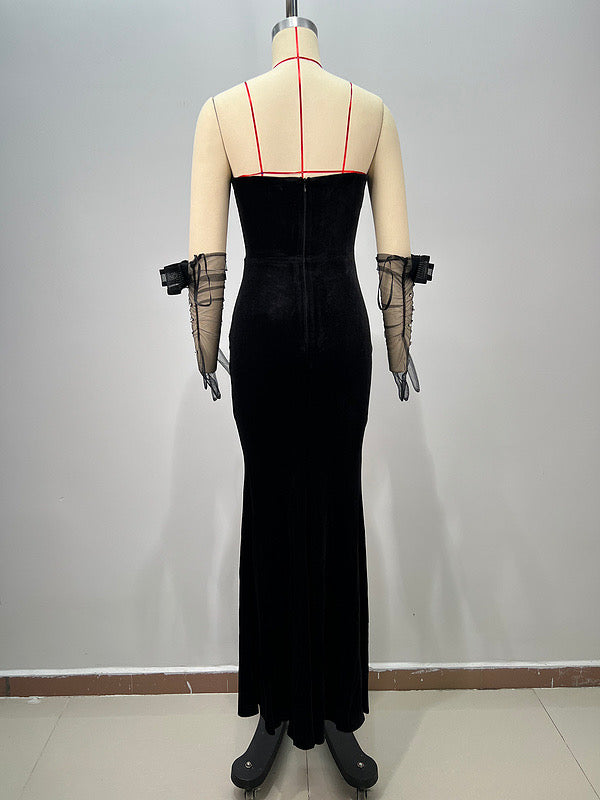 Illusion Mesh Gown