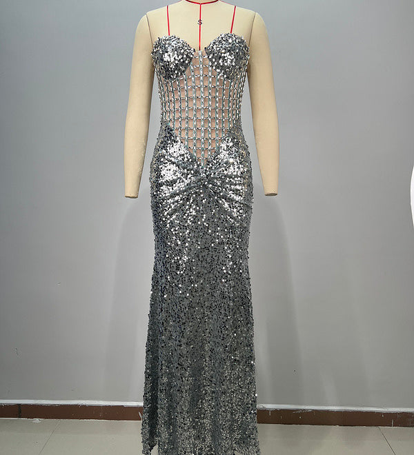 Crystal Grid Gown
