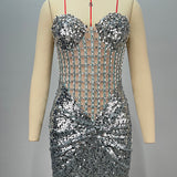 Crystal Grid Gown
