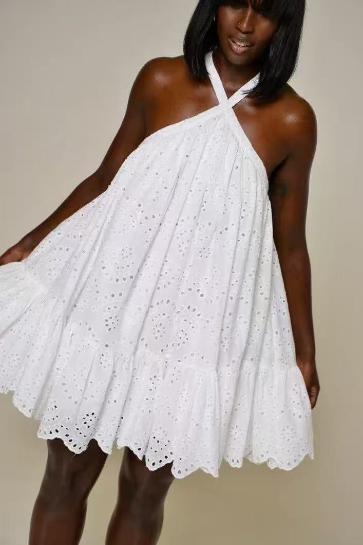 Eyelet Swing Dress