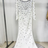 Embellished Off-Shoulder Gown