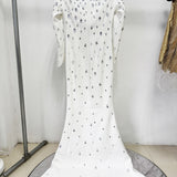 Embellished Off-Shoulder Gown