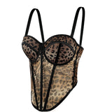 Leopard Mesh Corset