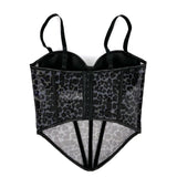 Leopard Mesh Corset