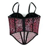 Leopard Mesh Corset