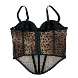 Leopard Mesh Corset