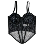 Leopard Mesh Corset