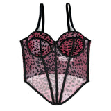 Leopard Mesh Corset