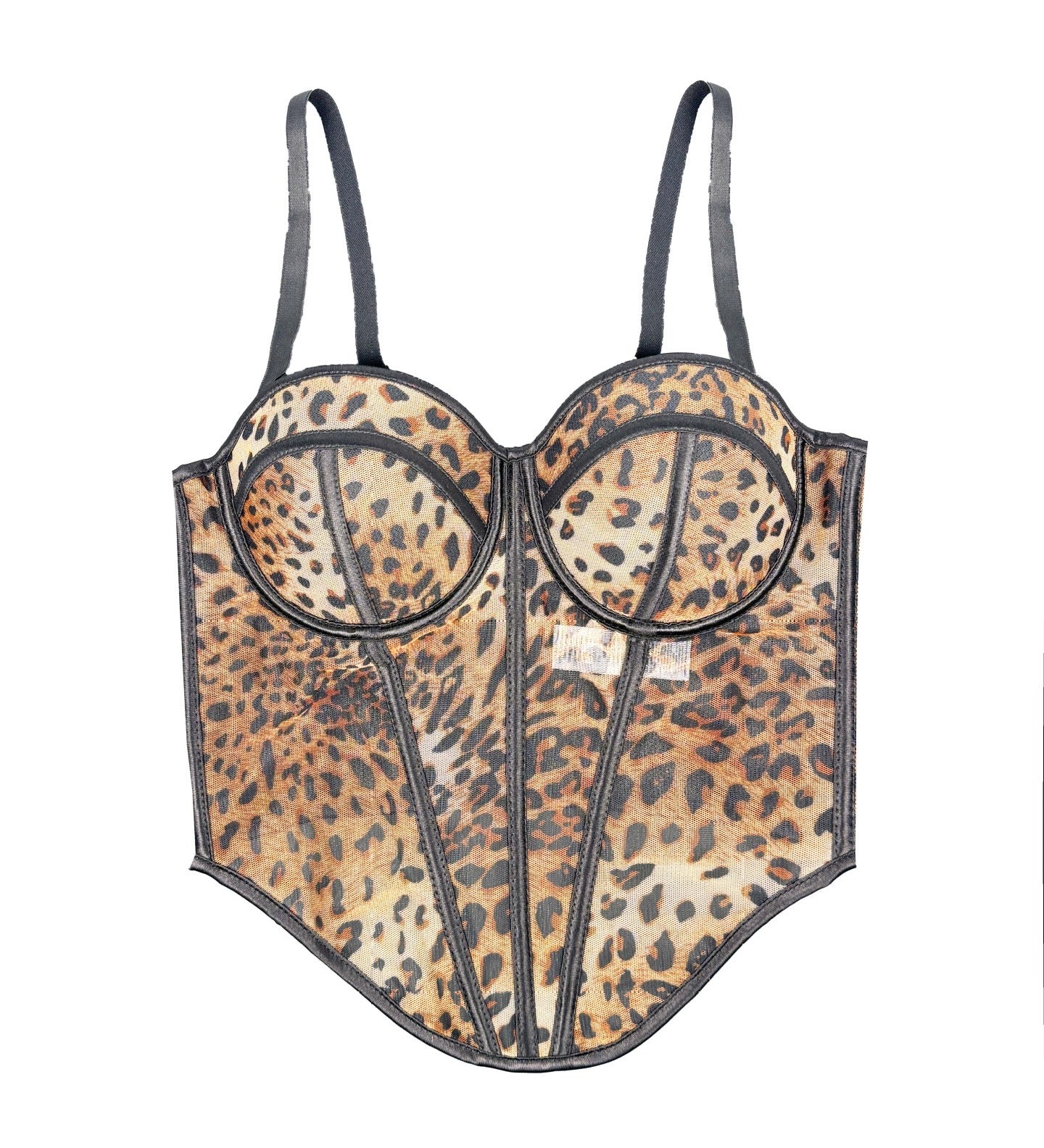 Leopard Mesh Corset