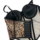 Leopard Mesh Corset