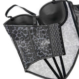 Leopard Mesh Corset