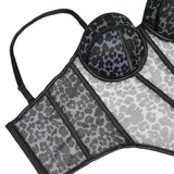 Leopard Mesh Corset