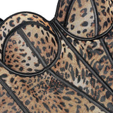 Leopard Mesh Corset
