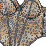 Leopard Mesh Corset