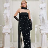 Black Strapless Gown