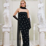 Black Strapless Gown
