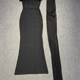 Black Strapless Gown