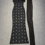 Black Strapless Gown