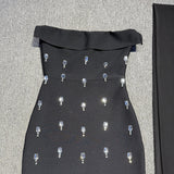 Black Strapless Gown