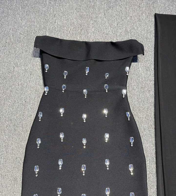 Black Strapless Gown