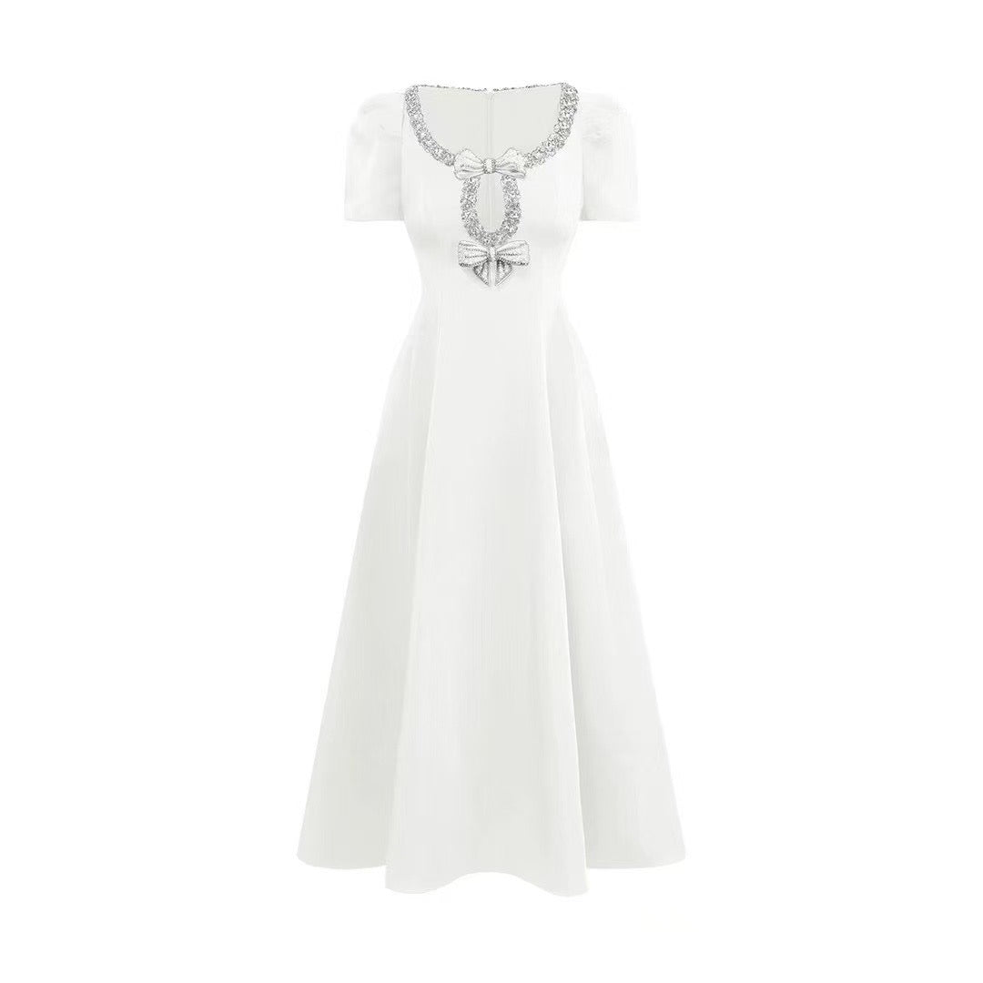 Classic Black Bow Detail Dress