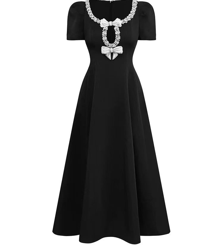 Classic Black Bow Detail Dress