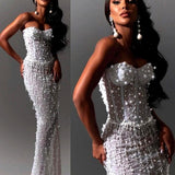 Pearl Elegance Corset Gown