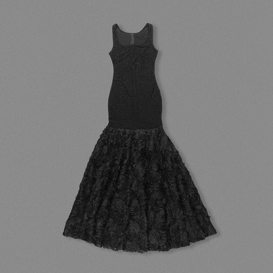 Noir Rosette Mermaid Gown