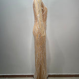 Golden Mirage Embellished Gown