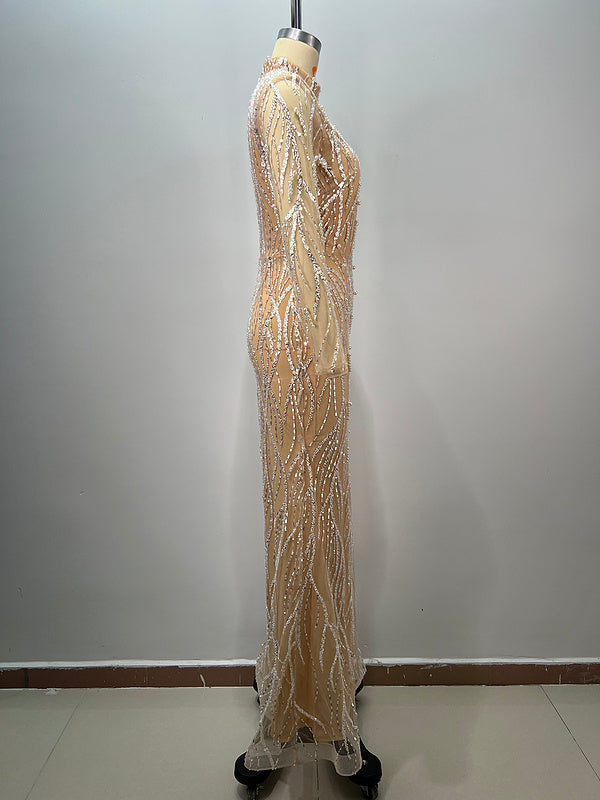 Golden Mirage Embellished Gown