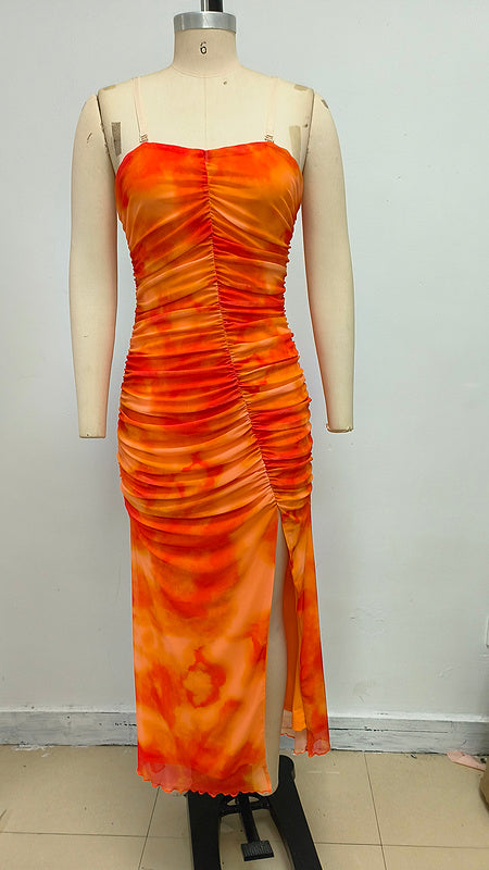 Clementine Ruched Strapless Midi