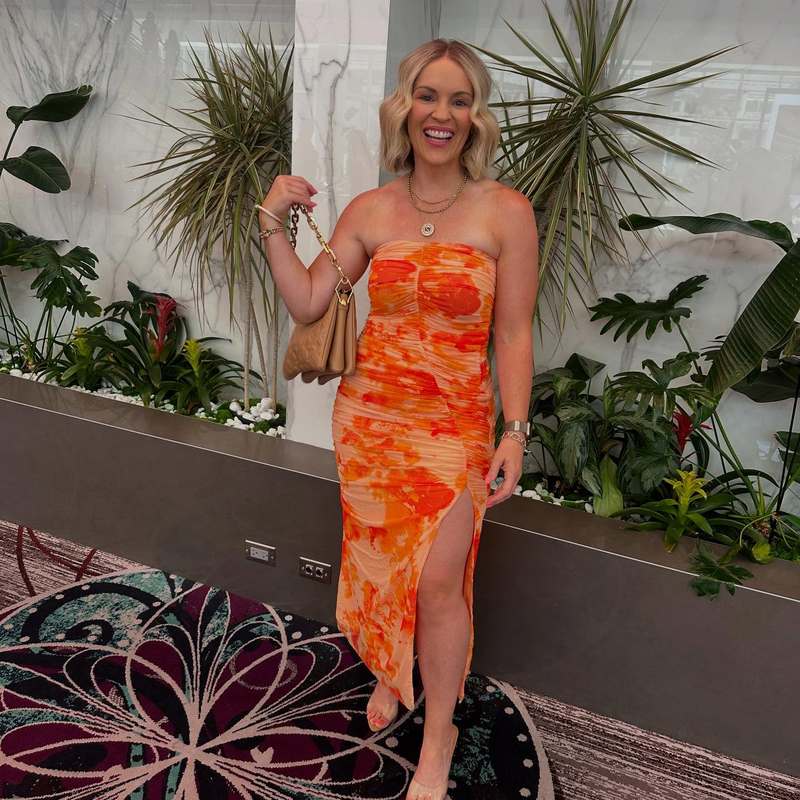 Clementine Ruched Strapless Midi