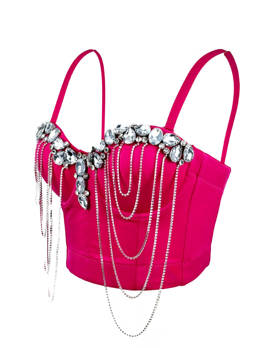 Crystal Cascade Corset Top