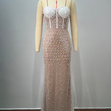 Pearl Elegance Corset Gown