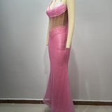 Pink Crystal Gown