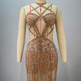 Golden Hour Cutout Sequin Gown