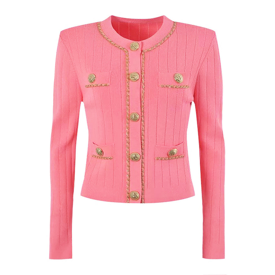 Rose Tweed Cropped Jacket